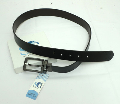 SHARKGOLD Men Party, Casual, Formal Black Genuine Leather Reversible Belt