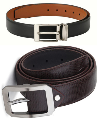 Pacific Gold Men Formal Tan, Black, Brown Artificial Leather Belt