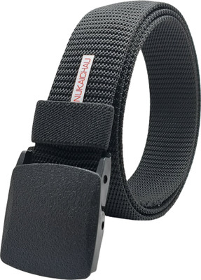 NUKAICHAU Men & Women Casual, Evening, Party Black Nylon Belt