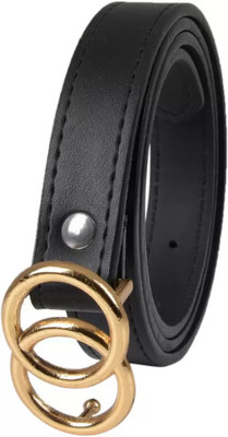Niddleman Fashion India Women Evening, Casual, Formal Black Artificial Leather Belt