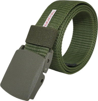 NUKAICHAU Men & Women Casual, Evening, Party Green Nylon Belt