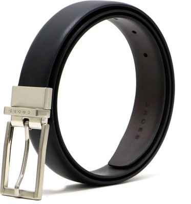 CROSS Men Formal Black, Brown Genuine Leather Reversible Belt