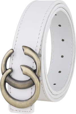Dressberry Women Formal, Casual, Evening, Party White Artificial Leather Belt
