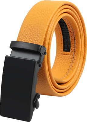 Kastner Men Formal Yellow Artificial Leather Belt
