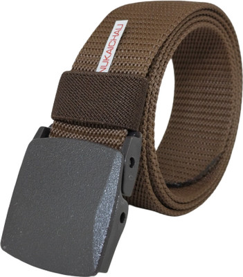 NUKAICHAU Men Casual, Evening, Party Brown Nylon Belt