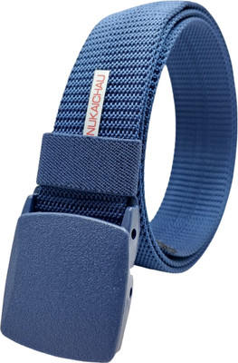 NUKAICHAU Men Casual, Evening, Party Blue Nylon Belt