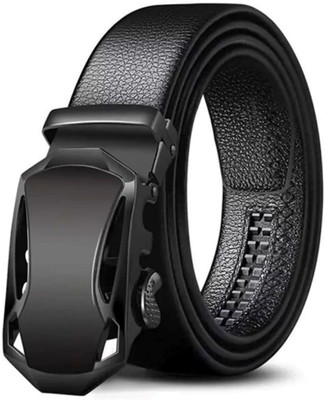 KIMY Men Formal Black Artificial Leather Belt