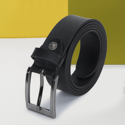 Benzene Men Casual, Evening, Formal, Party Black Genuine Leather Belt