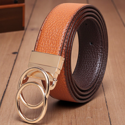 KILLER Men Formal, Casual, Evening, Party Tan Artificial Leather Reversible Belt