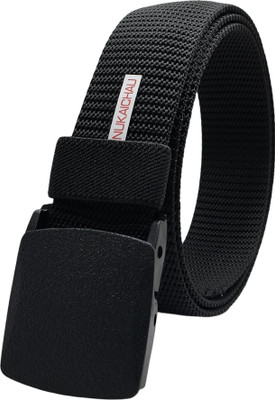 NUKAICHAU Men Casual, Evening, Party Black Nylon Belt