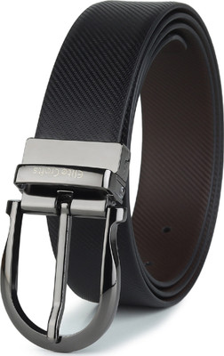 Elite Crafts Men Formal, Casual, Party, Evening Grey Genuine Leather Reversible Belt