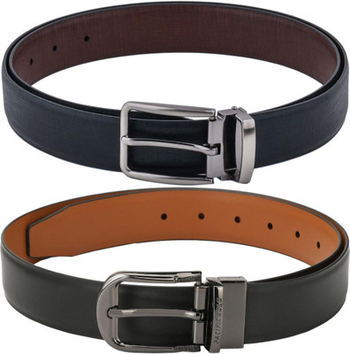 Pacific Gold Men Formal Brown, Black, Tan, Black Artificial Leather Belt