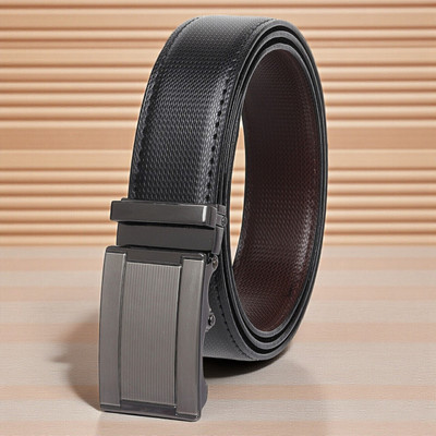 KILLER Men Formal, Casual, Evening, Party Black Texas Leatherite Reversible Belt