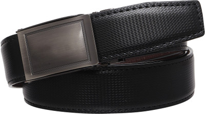 HENEDA Men Formal Black Texas Leatherite Belt