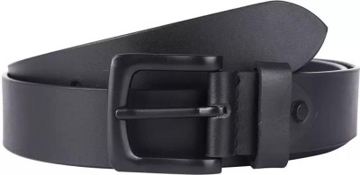 KAEZRI Men Casual, Evening, Formal, Party Black Genuine Leather Belt