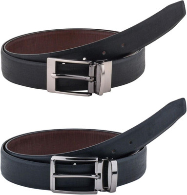 Pacific Gold Men Formal Brown, Black Artificial Leather Belt