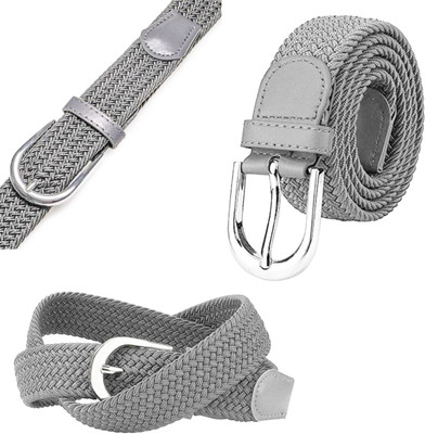 zeepzone Men Casual, Evening, Formal, Party Grey Canvas Belt
