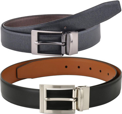 Pacific Gold Men Formal Brown, Black, Tan, Black Artificial Leather Belt