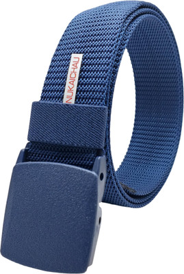 NUKAICHAU Men Casual, Evening, Party Blue Nylon Belt