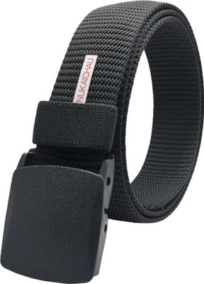 NUKAICHAU Men & Women Casual, Evening, Party Black Nylon Belt