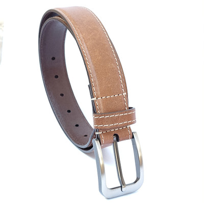 Elegavie Men Formal Brown Genuine Leather Belt