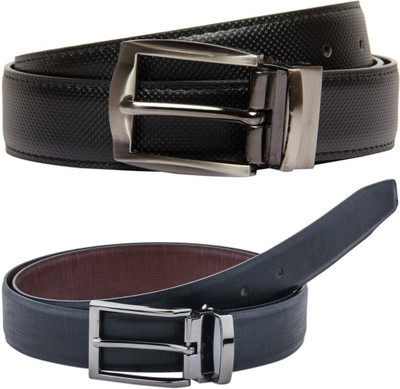 Pacific Gold Men Formal Brown, Black Artificial Leather Belt