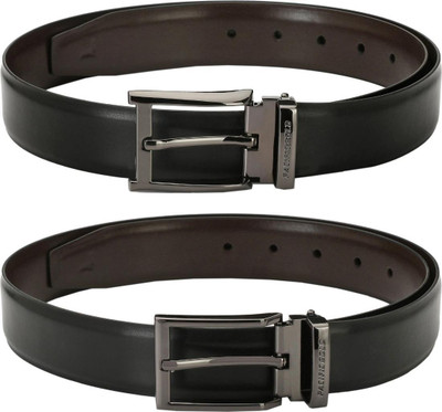 Pacific Gold Men Formal Brown, Black, Brown, Black Artificial Leather Belt