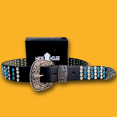 HideHouse Men Casual, Party, Evening Black Genuine Leather Belt