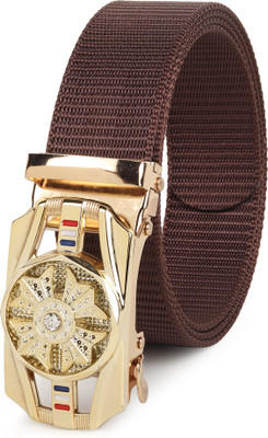 PROVOGUE Men Casual Brown Nylon Belt