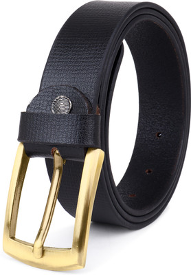 Roadster Men Formal Black Genuine Leather Belt
