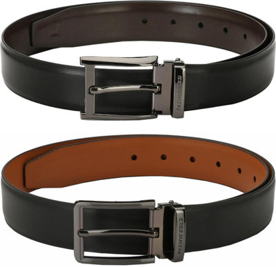 Pacific Gold Men Formal Black Artificial Leather Belt