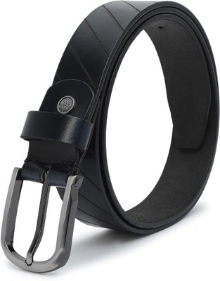 Roadster Men Formal Black Genuine Leather Belt