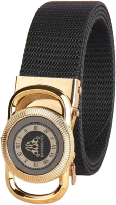 Artisanwear Men Casual Black Nylon Belt