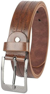 ZEVORA Men Formal, Casual Tan Texas Leatherite Belt