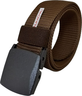 NUKAICHAU Men Casual, Evening, Party Brown Nylon Belt
