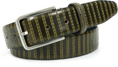 Celtic Men Casual Green Genuine Leather Belt