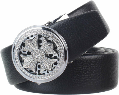 Icongadget Men Formal, Casual, Party Black Artificial Leather Belt