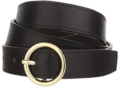 LEATHERTONE Women Casual, Formal, Party Black, Gold Texas Leatherite Belt