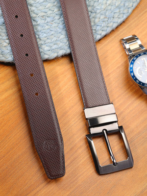 ZEVORA Men Casual, Evening, Formal, Party Brown Genuine Leather Reversible Belt