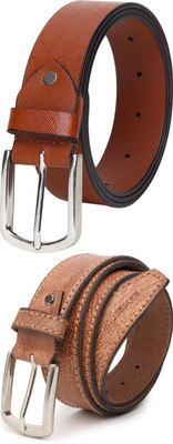 Jungler Men Evening, Party, Formal, Casual Tan, Tan Genuine Leather Belt