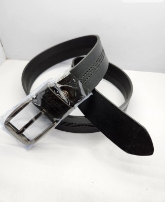 Magnus Collections Men Casual Black Genuine Leather Belt