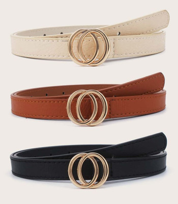 Hapani Fashion Women Formal, Party Black, Tan, White Artificial Leather Belt