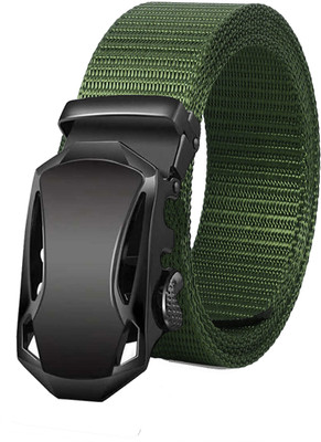PROVOGUE Men Formal Casual Party Evening Green Nylon Belt For
