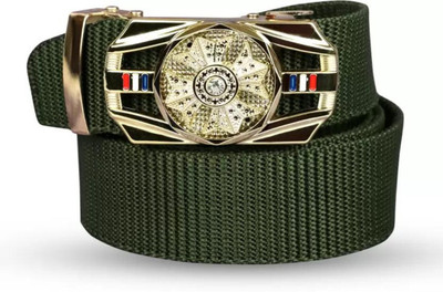 Icongadget Men Casual, Formal, Evening, Party Green Nylon Belt