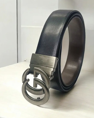 Crosta Men Casual, Evening, Formal Black Artificial Leather Reversible Belt