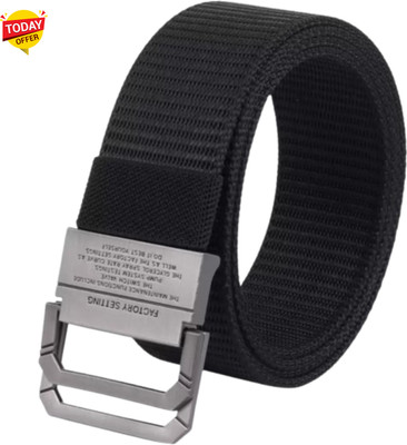 Artisanwear Men Casual Black Nylon Belt