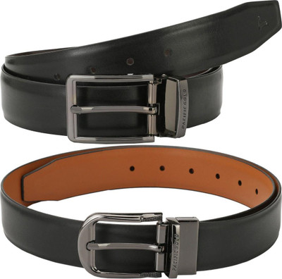 Pacific Gold Men Formal Brown, Black, Tan, Black Artificial Leather Belt