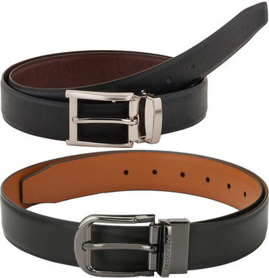 Pacific Gold Men Formal Brown, Tan, Black Artificial Leather Belt