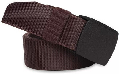 Icongadget Men Casual, Formal, Evening, Party Brown Nylon Belt