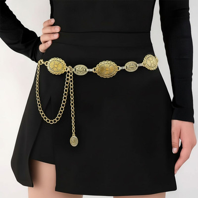 SYGA Women Gold Metal Belt